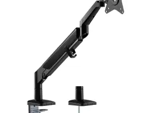 Support de bureau pour monitor noir Ergo Office avec ressort à gaz. 17