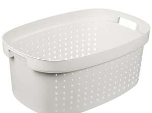 Laundry Basket Plast Team Seoul 42L White