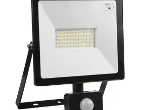 LED-strålkastare med rörelsesensor Maclean slim 50W 4000lm neutralvit färg 4000K IP44 MCE650 NW PIR