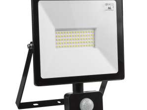 LED strålkastare med rörelsesensor Maclean slim 50W 4000lm kallvit färg 6000K IP44 MCE650 CW PIR