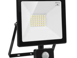 LED-strålkastare med rörelsesensor Maclean slim 30W 2400lm varm vit färg 3000K IP44 MCE630 WW PIR