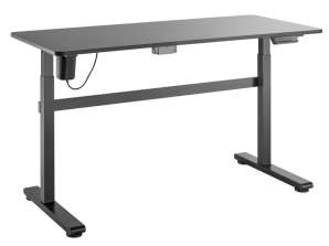 Elektrisches Schreibtisch Ergo Office Höhenverstellung grau max. Höhe 118 cm 50 kg mit Steh-Sitz-Arbeitsplatte ER 434