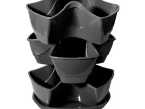 Vaso triplo per erbe Coubi Herbal antracite