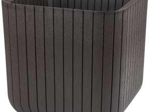 Квітка Keter Cube Wood Planter M коричнева