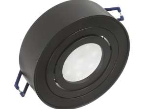 Inbyggd LED-armatur Maclean för ljuskällor MR16/GU10 svart 94x32 mm rund aluminium MCE462 B