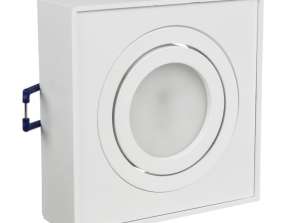 Lampa öga takarmatur Maclean för ljuskällor MR16/GU10 färg vit 94x94x32mm fyrkantig alu MCE464 W