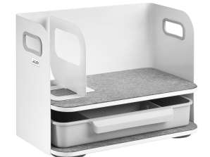 Desk organizer with drawer Ergo Office white max. 10kg ER 440