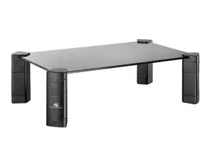 Support pour ordinateur portable / moniteur Maclean. max. 20kg. verre trempé. 429x269x127mm. MC 934