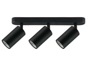 Vägg- och taklampa Maclean punktformad rörlig aluminium 3xGU10 55x100mm svart matt MCE453 B