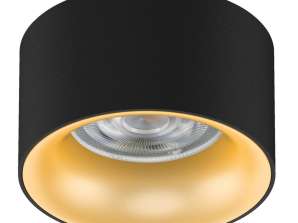 Inbyggd ram / tub Maclean punktformad rund aluminium GU5.3 70x40mm svart/guld MCE457 B/G