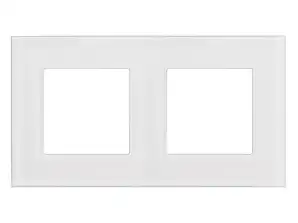 Cadre en verre double Maclean blanc 157x86mm MCE729W