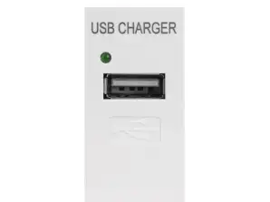 USB-Steckdose mit Ladegerät Maclean einzeln 1A weiß MCE727W