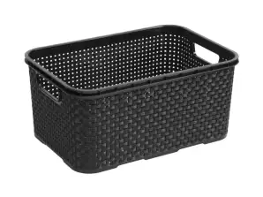 Cesta de ratán 7L BranQ gris