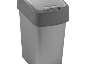 Lixeira Curver Flip 25L Prata