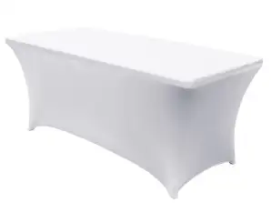 Elastisk duk til cateringbord hvit GreenBlue 180x75x74cm Spandex GB371