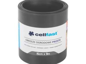 Простий паркан для саду 15 см x 9 м Cellfast графіт