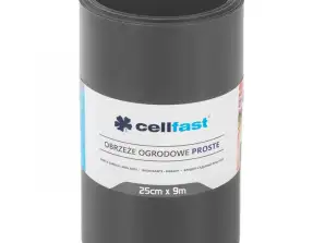 Jednostavan vrtni rub 25cm x 9m Cellfast grafit