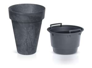Maceta Cube Slim Efecto Cemento DCUS355E antracita