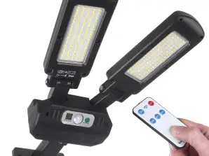 Сонячний світильник LED з датчиком руху та пультом Maclean IP54. 5Вт. 2x450лм. 6500К.