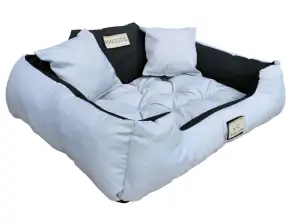 Dog Bed 60 x 50 // 75 x 65 Light Gray