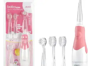 Brosse à dents sonique pour enfants SEAGO couleur rose 1xAAA 1 5V non inclus dans l'ensemble 4 têtes SG 513 Rose