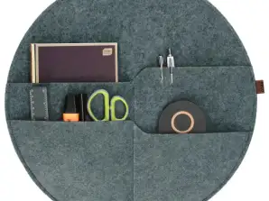 BERTONI EE Organisateur mural rond avec poches gris XL