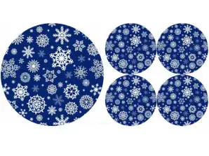 BERTONI EE Apvalių stalo kilimėlių rinkinys 1 4 SNOW