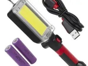 Magnetic Workshop Lamp COB Maclean. 2x1200mAh. 700lm. USB Type C/Micro USB. MCE307