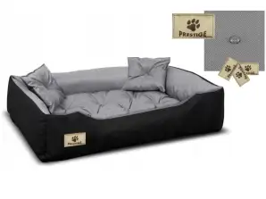 Legowisko Prestige pour chien chat 100x80 / 115x95 gris noir