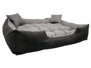 Лежанка для собаки ECCO 100x80 / 115x95 см серо-черная