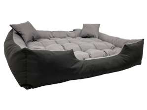 Hundebett ECCO 130x100 / 145x115 cm grau-schwarz