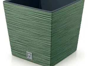 Doniczka FURU SQUARE LOW aardse groen
