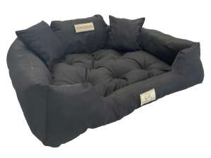 Hundebett 130 x 105 Schwarz KingDog