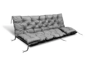 Gartenmöbelset Grau 100x60x50cm 2 Kissen 42x42 cm
