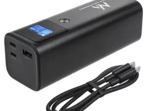 Мобільна батарея Power Bank Maclean. 24600mAh. Power Delivery PD 140W. Швидка/Швидка/Супер зарядка. 88.56Wh. 2x Тип C. USB. MCE335