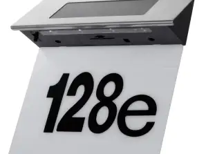 Lampă solară LED cu numărul casei Maclean. IP44. 1W. 100lm. 6000K. acumulator 600 mAh. 2.5V DC 70mA. MCE423