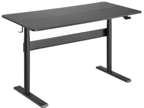 Schreibtisch mit Platte 140x68cm Ergo Office Gasfeder Höhenverstellung für Steh- und Sitzarbeit max. Höhe 115cm ER
