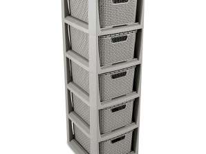 RATTAN PLANK 5 X 7L 1728 GRijs