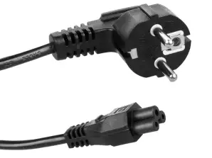 Câble d'alimentation type trèfle Maclean 3 fiches prise UE 1.5m MCTV 857