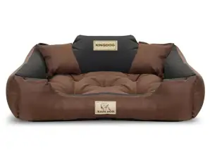 Ліжко для собаки 115x95 Коричневе KingDog