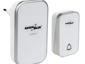 Kabelloser kinetischer Türgong GreenBlue ohne Batterie. 38 Melodien. Weiß. Reichweite bis 200m. IP44. GB157 W