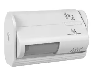 Drahtloser Eingangsalarm Maclean. PIR-Sensor. Reichweite 8 m. Stromversorgung Batterie 9V DC. Lautstärke über 70dB. MCE311 W