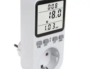 Energimåler GreenBlue. Wattmåler. type F. 220 240V AC. 50Hz. maks. belastning 16A. IP20. innebygd batteri. GB364 F