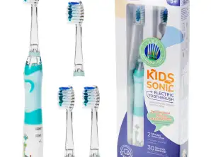 Cepillo de dientes sónico para niños SEAGO. color verde. 1xAAA 1.5V no incluido en el paquete. 3 cabezales