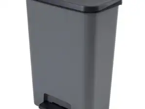 Compatta 50L pedal waste bin grey
