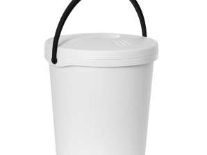 Seau avec couvercle 16 L blanc CEN 86192