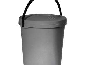 Seau avec couvercle 16 L gris CEN 86193