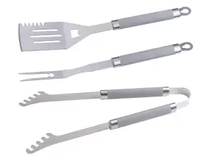 Grill Accessory Set 3 pcs with Rubber Handles MG113