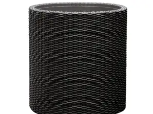 Maceta redonda CYLINDER PLANTER M antracita