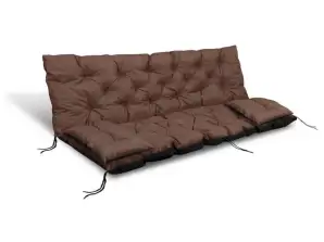 ENSEMBLE DE JARDIN 100x60x50CM 2 CUSHIONS 42X42 CM MARRON